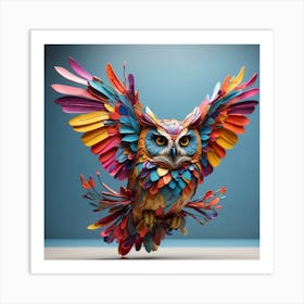 Colorful Owl 1 Art Print