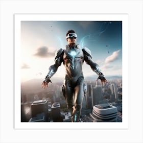 Image Of A Futuristic Man Art Print