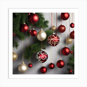 Christmas Ornaments 144 Art Print