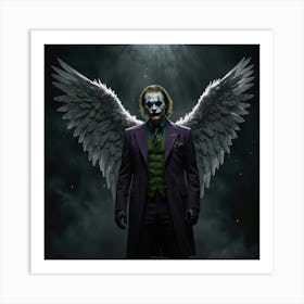 Joker With Wings 1 Art Print