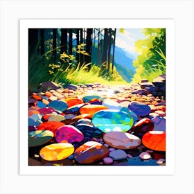 Colorful Pebbles Art Print