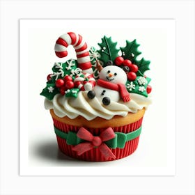 Christmas Cupcake 5 Art Print