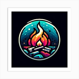 Campfire Logo 3 Art Print