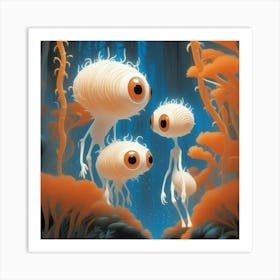 Aliens In The Forest Art Print