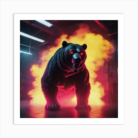 Fire Bear Art Print