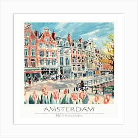 Amsterdam Tulips Art Print