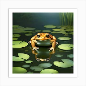 POND TOAD Art Print