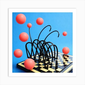 Abstract Chess Game Art Print