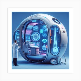 Futuristic Medical Lab Art Print