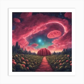 The Stars Twinkle Above You As You Journey Through The Watermelon Kingdom S Enchanting Night Skies, (2) Art Print