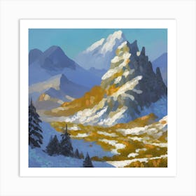 Fantastic mountain landscape Art Print