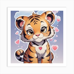 little tiger Art Print