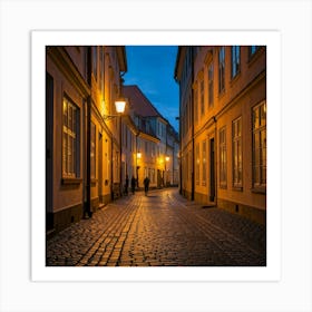 Lithuania At Night Photo Art Print