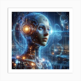 Futuristic Woman 2 Art Print