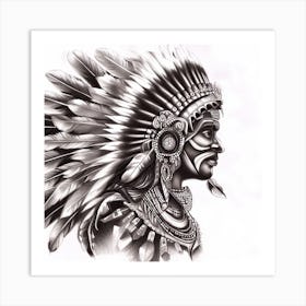 Indian Headdress Art Print