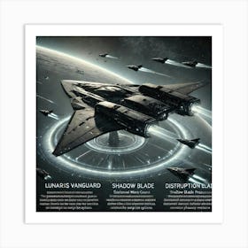 Lunaris Vanguard Stealth Assault Ship Converted Art Print