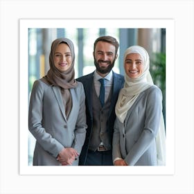 Happy Business People In Office Art Print