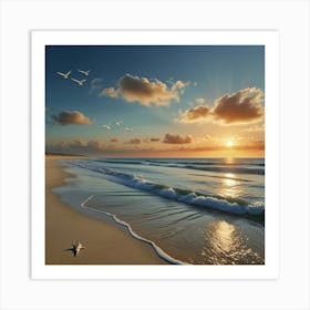 Sunset On The Beach 13 Art Print