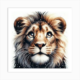 Lion Painting 5 Art Print