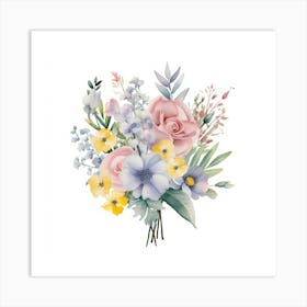 Watercolor Bouquet 1 Art Print