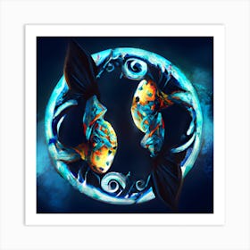 Tribal Pisces Art Print