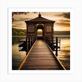 Pier On The Lake Art Print