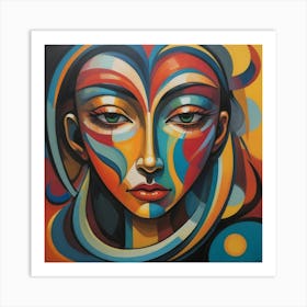 Face Of A Woman paintings art print Art Print