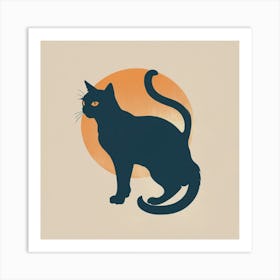 Cat Silhouette Art Print