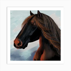 Horse Portrait Art Print