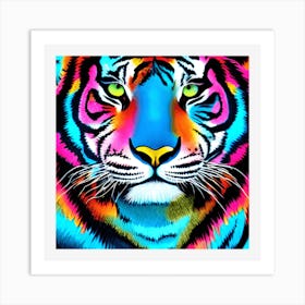 Psychedelic Tiger Art Print