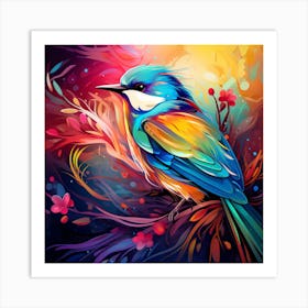 Colorful Bird Painting Art Print