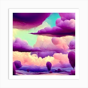 Purple Clouds In The Sky Art Print