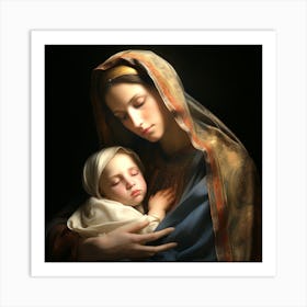 Virgin And Child 3 Art Print