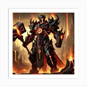 A Scene Showcasing The High Warden Of Magma, The M Art Print