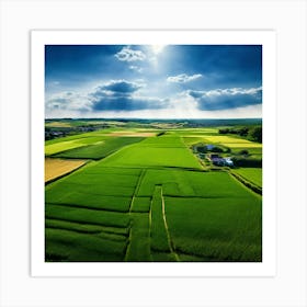 Aerial View Of A Farm 15 Art Print