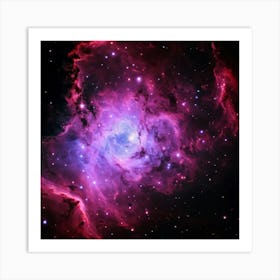 A Galaxy Of Hues Blending Forming A Celestial Pink Nebula Radiant In Cosmic Space Captured As If (2) Art Print