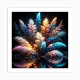 Colorful Feathers 1 Art Print