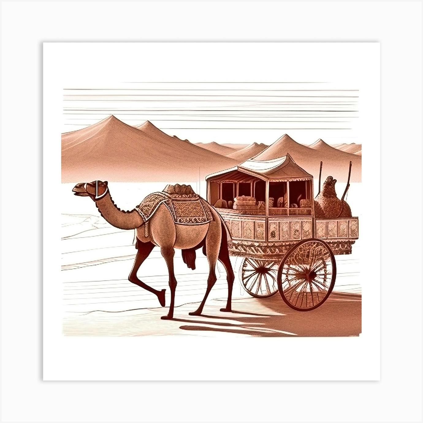 Villager on camel cart coloring page | Download Free Villager on camel cart  coloring page for kids | Best Coloring Pages
