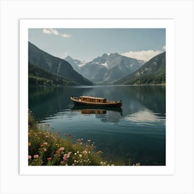 Lake In The Mountains Art Print