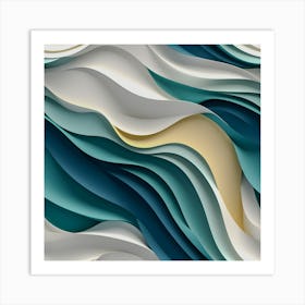 Abstract Wave Background Art Print