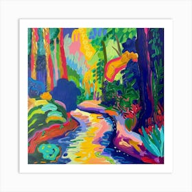 Stream In The Forest Art Print