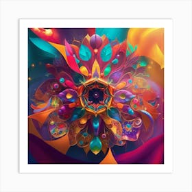 Psychedelic Mandala Art Print