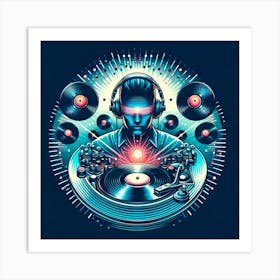 Dj Turntable Art Print