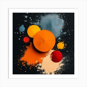 Abstract Of Colored Powders Art Print