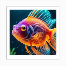 Colorful Fish In The Aquarium Art Print