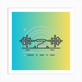 Illustration Of A Barbell Art Print