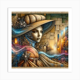 Woman In A Hat Art Print