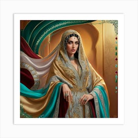 Default Arabian Noblewoman In Digital Oil Painting Adorned In 0 Art Print