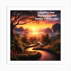 Journey Over Destination Find Beauty In Every Step Art Print