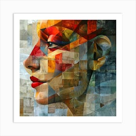 Abstract Portrait Of A Woman 17 Art Print